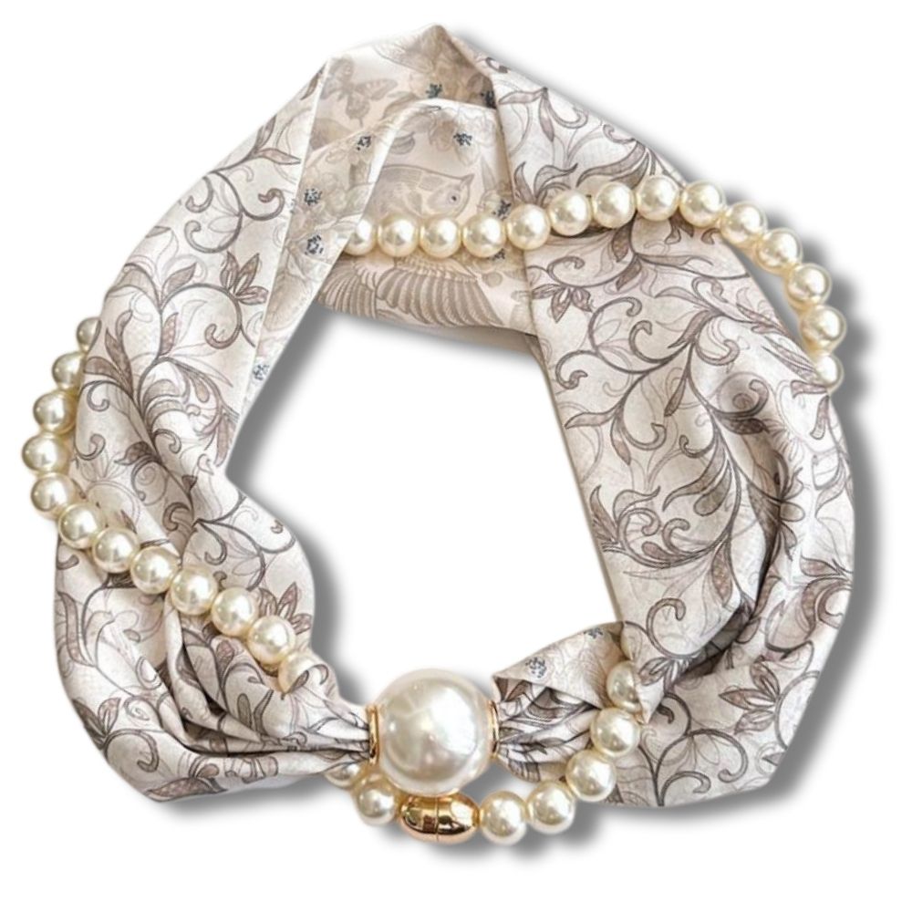 Pearl Scarf Necklace – Elegance in Every Detail