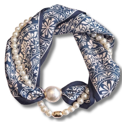Pearl Scarf Necklace – Elegance in Every Detail