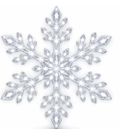 Last Day 49% OFF – LED Snowflake Wall Lights with Blue & White Glow, Remote Control