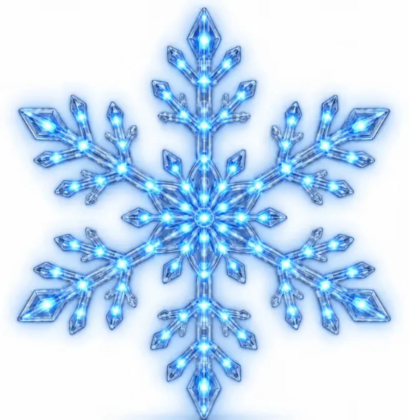 Last Day 49% OFF – LED Snowflake Wall Lights with Blue & White Glow, Remote Control