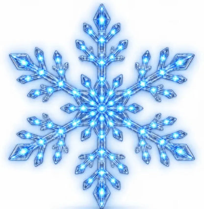 Last Day 49% OFF – LED Snowflake Wall Lights with Blue & White Glow, Remote Control