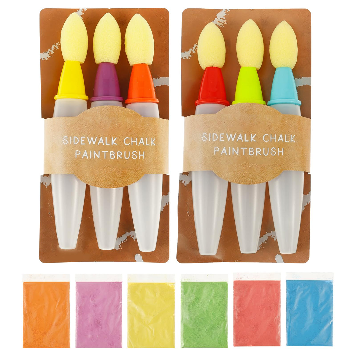 Sidewalk Chalk Paint Brush,Add Water to Brushes to Use,Easy to Use,Washable