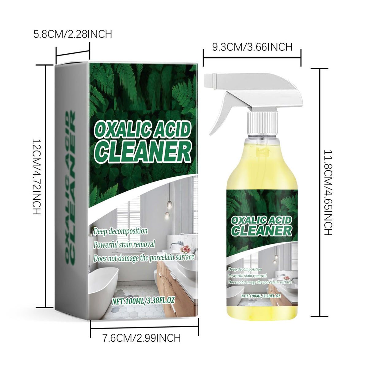 50K+ SOLD! 【CLEARANCE!】 Buy 3 Free 2 - Oxalic Acid Cleaner, Multipurpose Stain Remover Spray for Bathroom