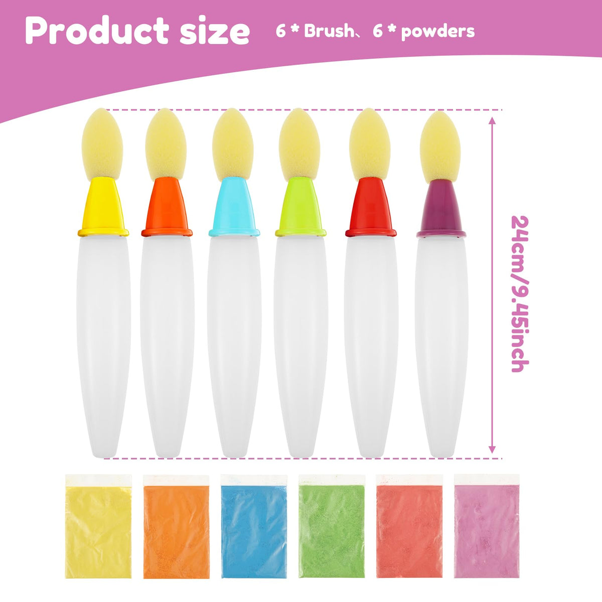 Sidewalk Chalk Paint Brush,Add Water to Brushes to Use,Easy to Use,Washable