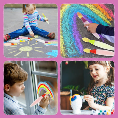 Sidewalk Chalk Paint Brush,Add Water to Brushes to Use,Easy to Use,Washable