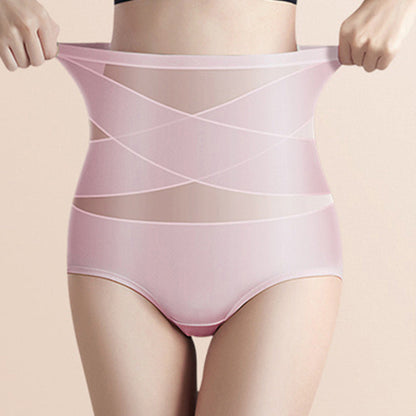 Women's Sheer High Waist Shaping Underwear, Sexy Mesh Shapewear Panty