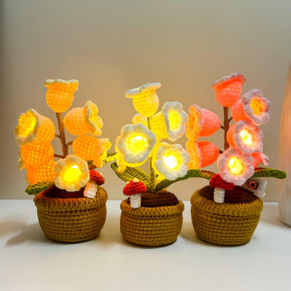 Romantic LED Crocheted Lily of the Valley – Glowing Knit Flower for Valentine’s Day