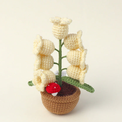 Romantic LED Crocheted Lily of the Valley – Glowing Knit Flower for Valentine’s Day