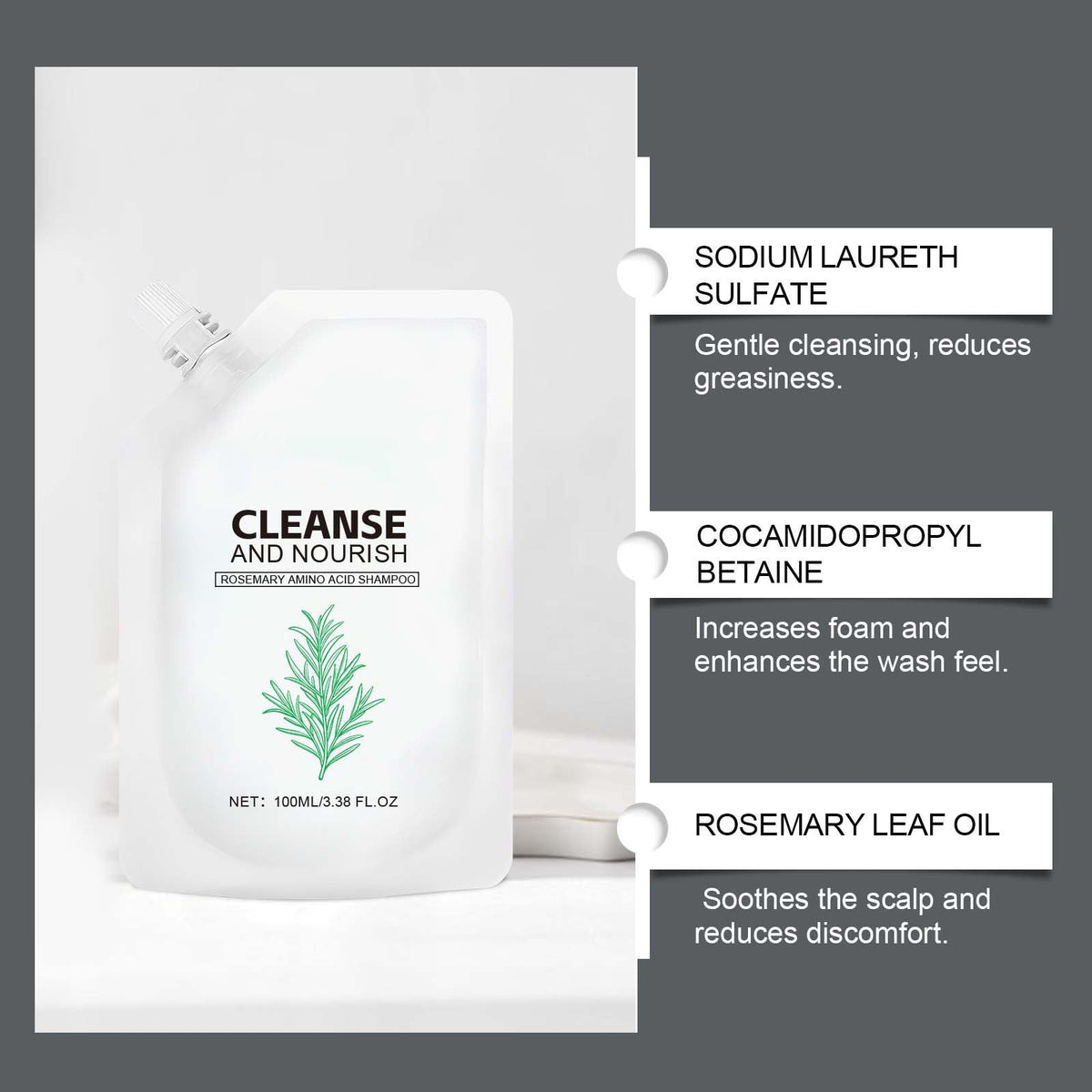 Last Day 50% OFF The Holy Grail of Hair Care: Rosemary Foam Shampoo