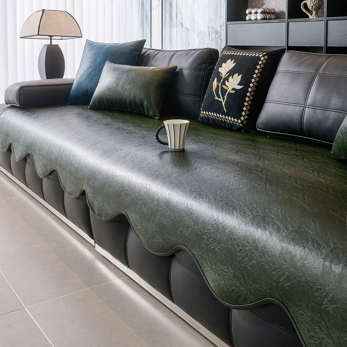 Premium Sofa Seat Protector Waterproof Faux Leather Cover for Everyday Protection