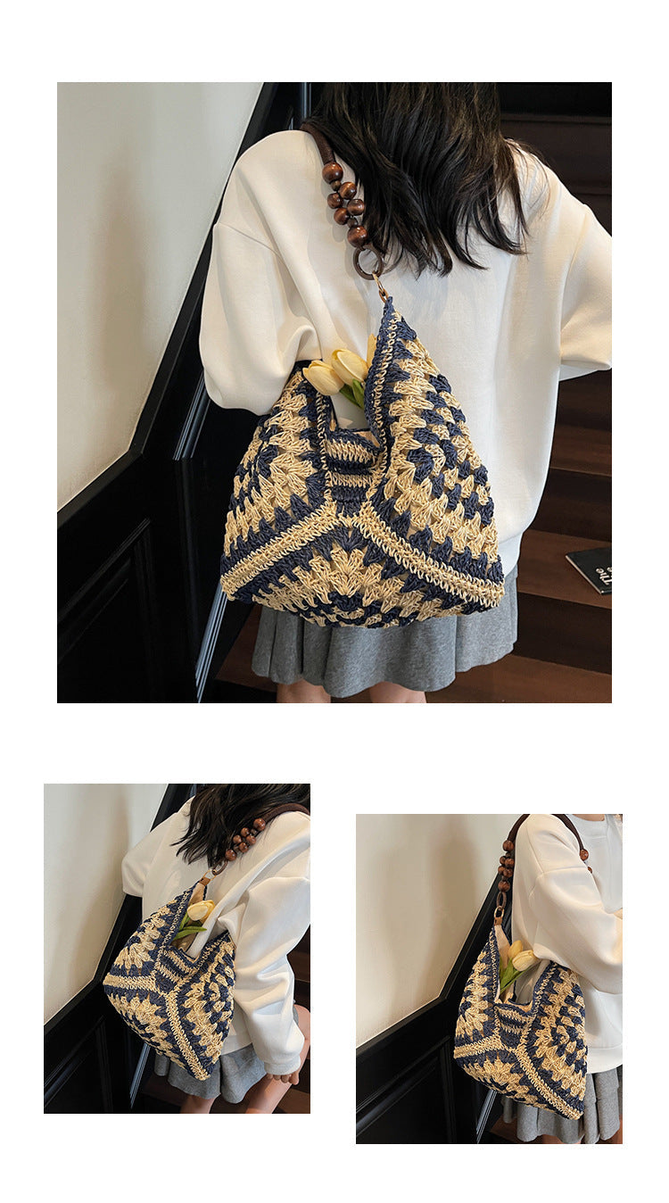 Vintage Handwoven Tote Purse