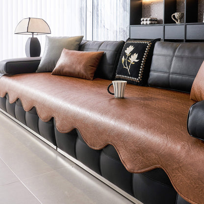 Premium Sofa Seat Protector Waterproof Faux Leather Cover for Everyday Protection