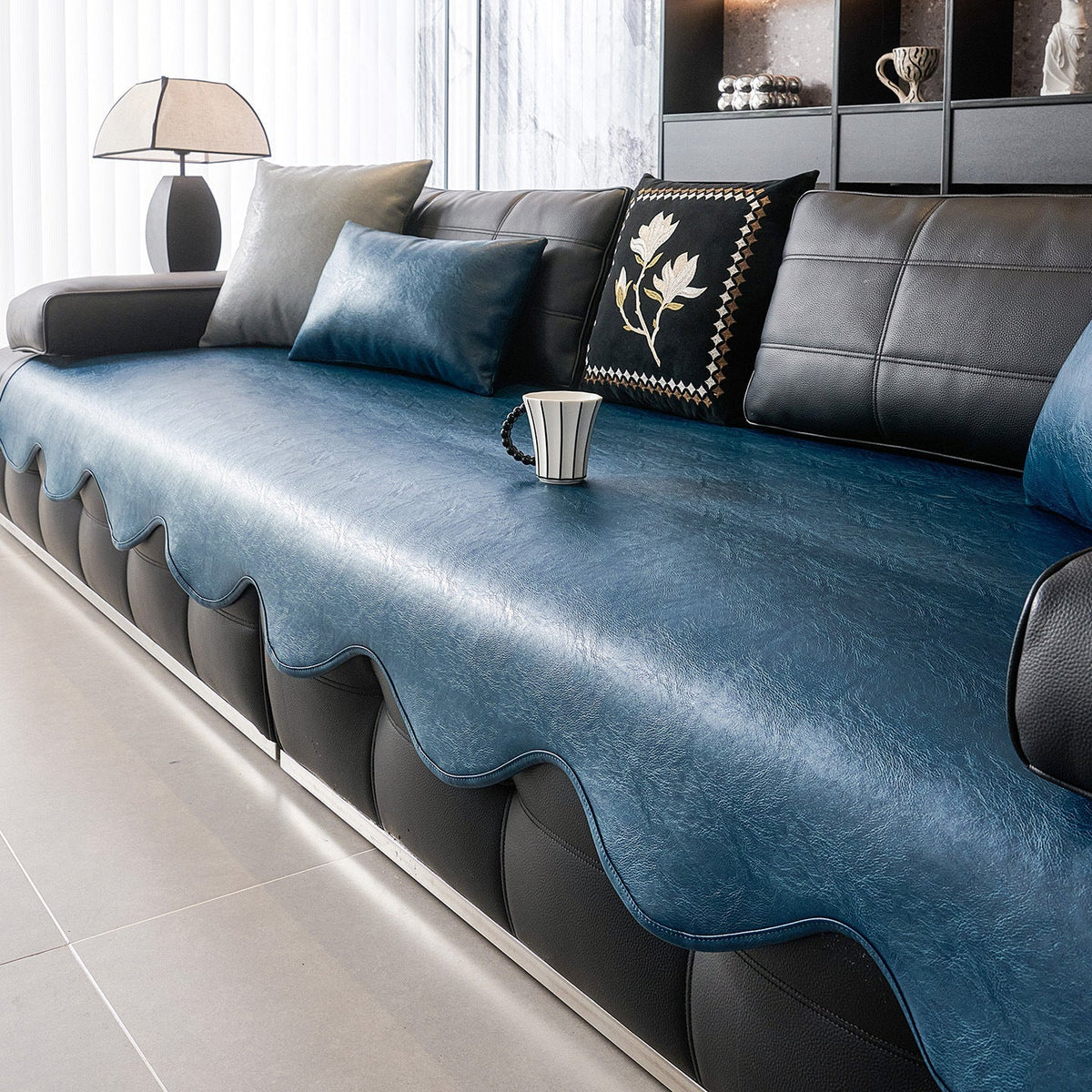 Premium Sofa Seat Protector Waterproof Faux Leather Cover for Everyday Protection