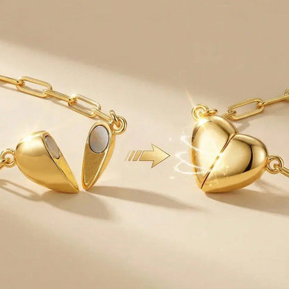 Magnetic Heart Necklace — Elegant Stainless Steel Statement Jewelry