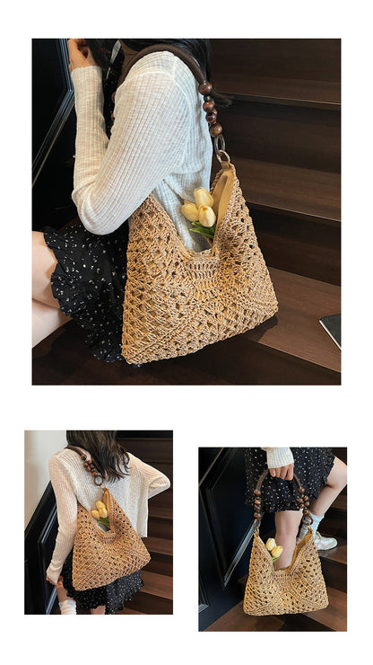 Vintage Handwoven Tote Purse