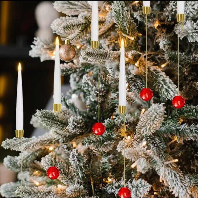 Hot SaleChristmas Tree Led Candles with Clear Crystal Ball Hook