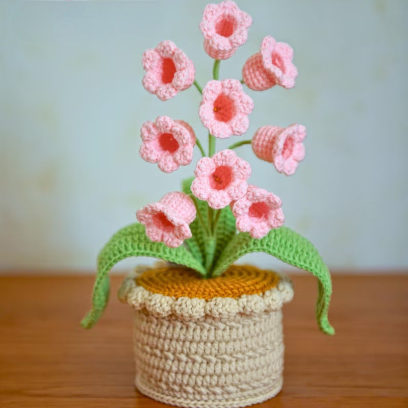 Romantic LED Crocheted Lily of the Valley – Glowing Knit Flower for Valentine’s Day
