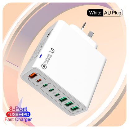 8 in 1 Waterproof Ports USB Fast Charger