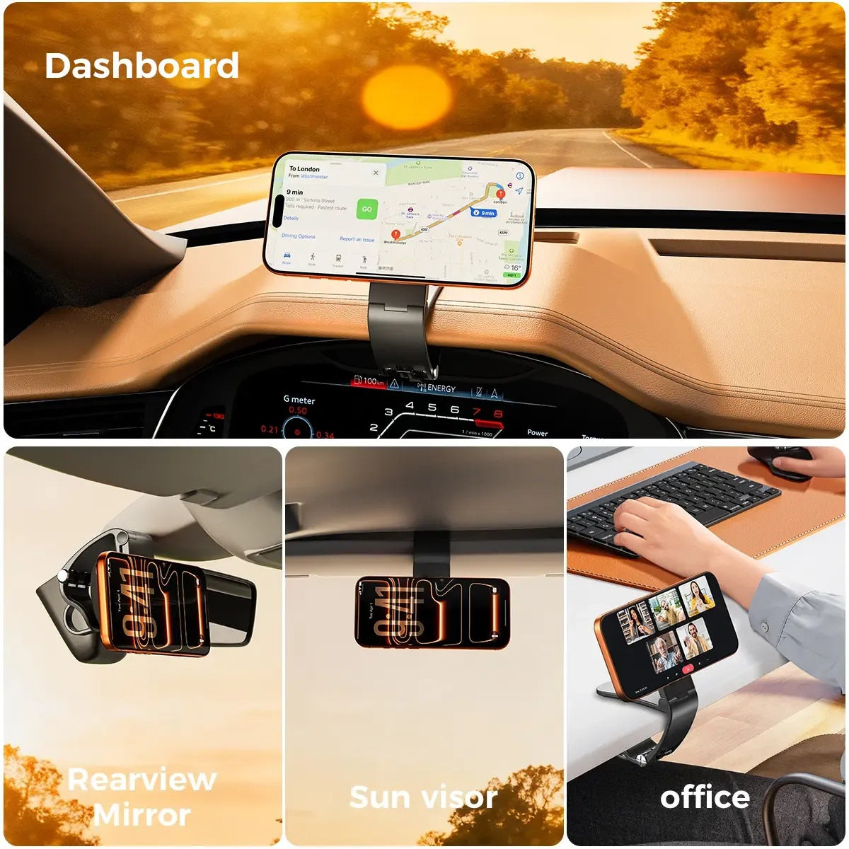 LAST DAY 49% OFFMagnetic Car Phone Mount Dashboard Clip Holder for Magnetic Smartphones