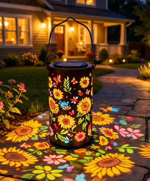HOT SALE 49% OFF-Colorful Sunflower Glow Solar Garden Lantern