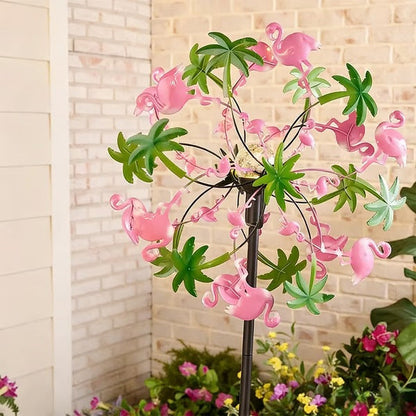 Solar-Powered Wind Spinner for Garden
