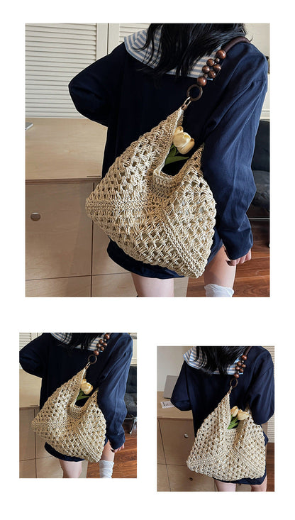 Vintage Handwoven Tote Purse