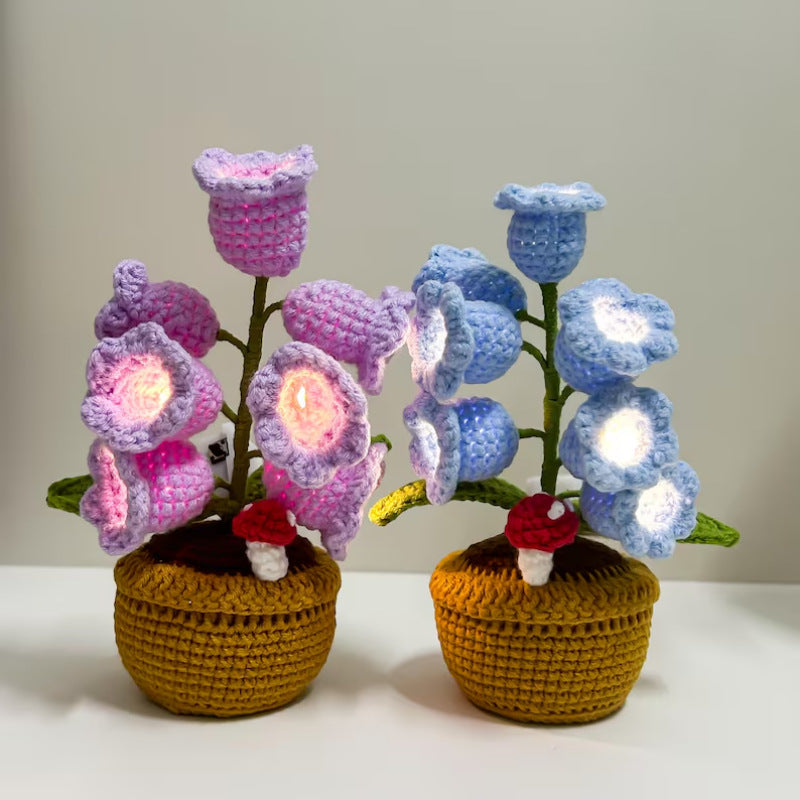 Romantic LED Crocheted Lily of the Valley – Glowing Knit Flower for Valentine’s Day