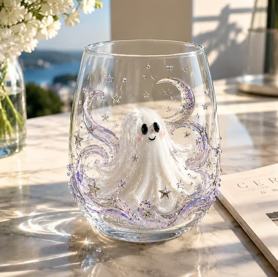 LAST DAY 40% OFF 3D Halloween Artisan Glass Cups, Festive Parties & Cozy Fall Home Bar Vibes