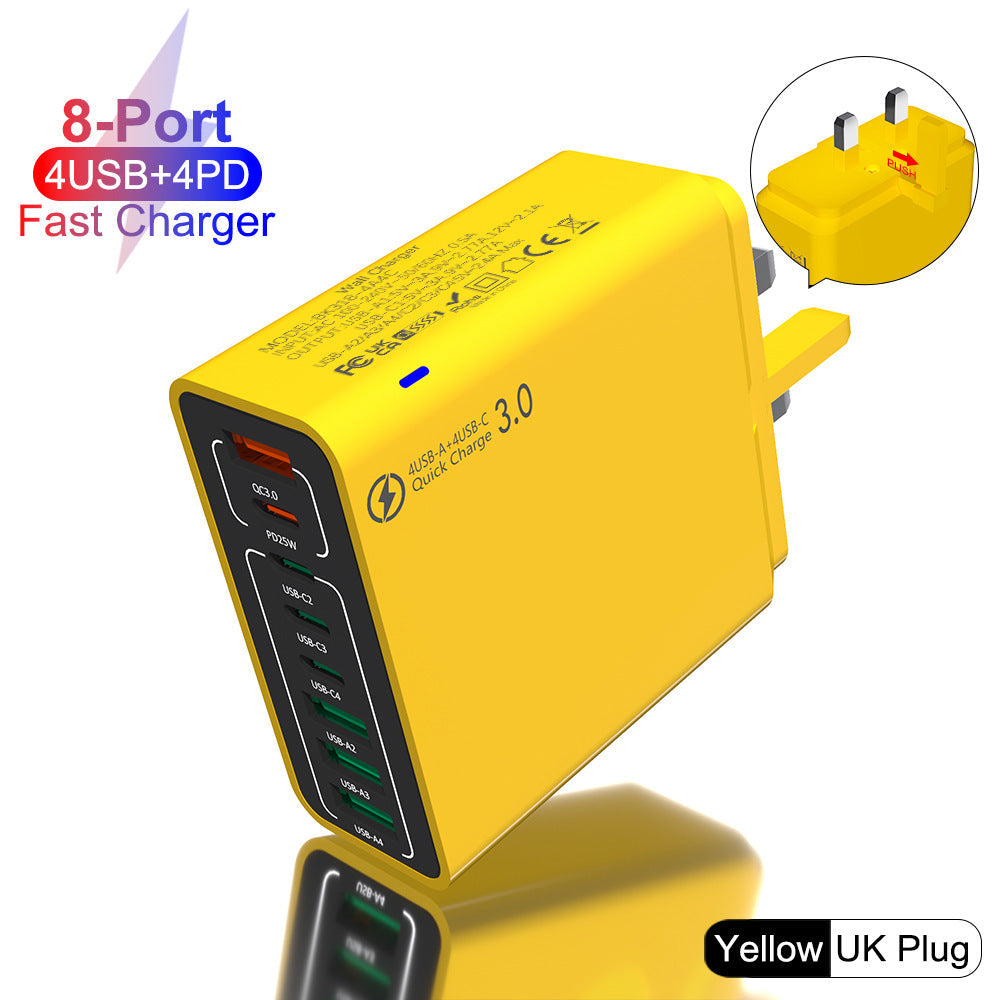 8 in 1 Waterproof Ports USB Fast Charger
