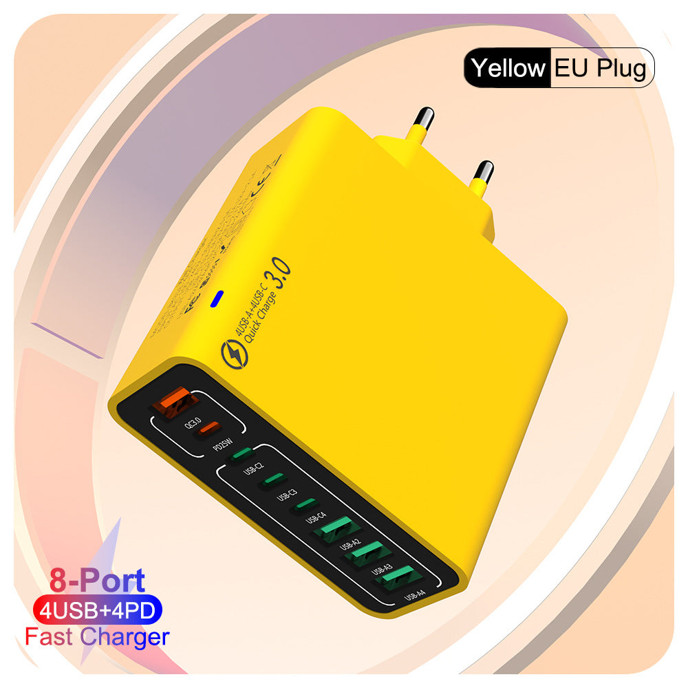 8 in 1 Waterproof Ports USB Fast Charger