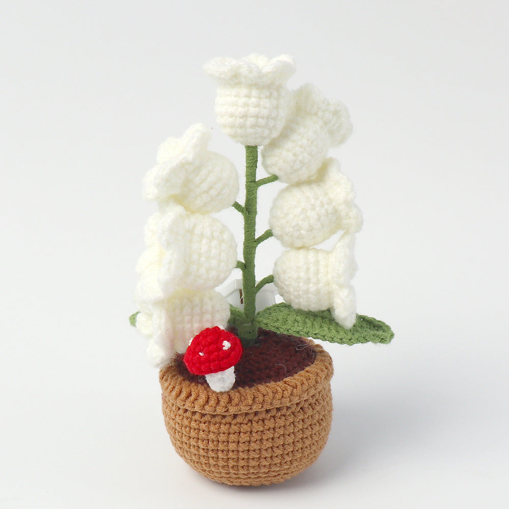 Romantic LED Crocheted Lily of the Valley – Glowing Knit Flower for Valentine’s Day