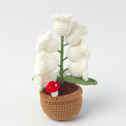 Romantic LED Crocheted Lily of the Valley – Glowing Knit Flower for Valentine’s Day