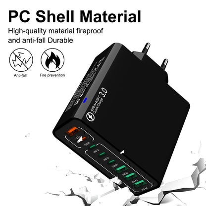 8 in 1 Waterproof Ports USB Fast Charger