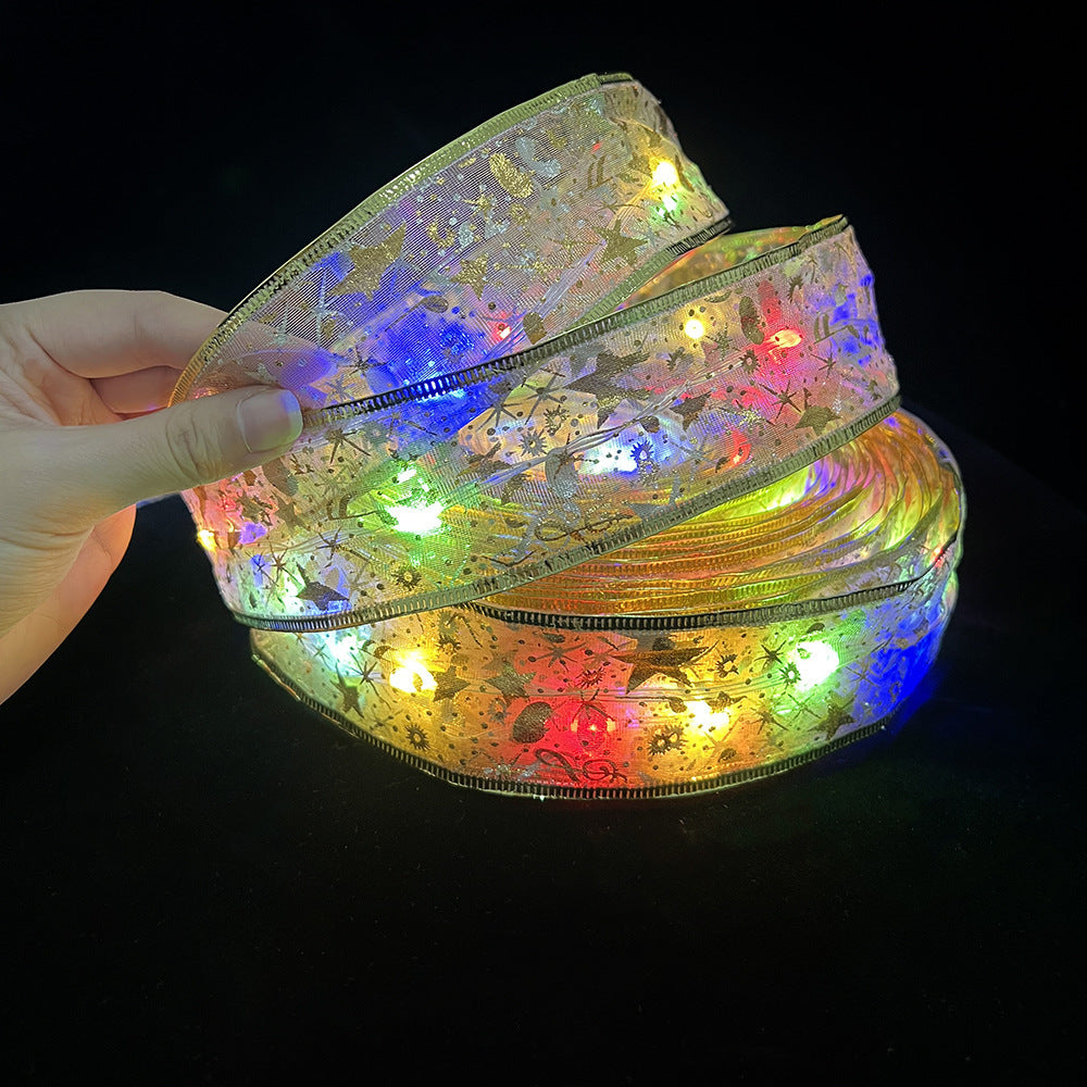 Christmas Ribbon Lights — Festive & Sparkling Holiday Decoration