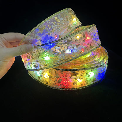 Christmas Ribbon Lights — Festive & Sparkling Holiday Decoration