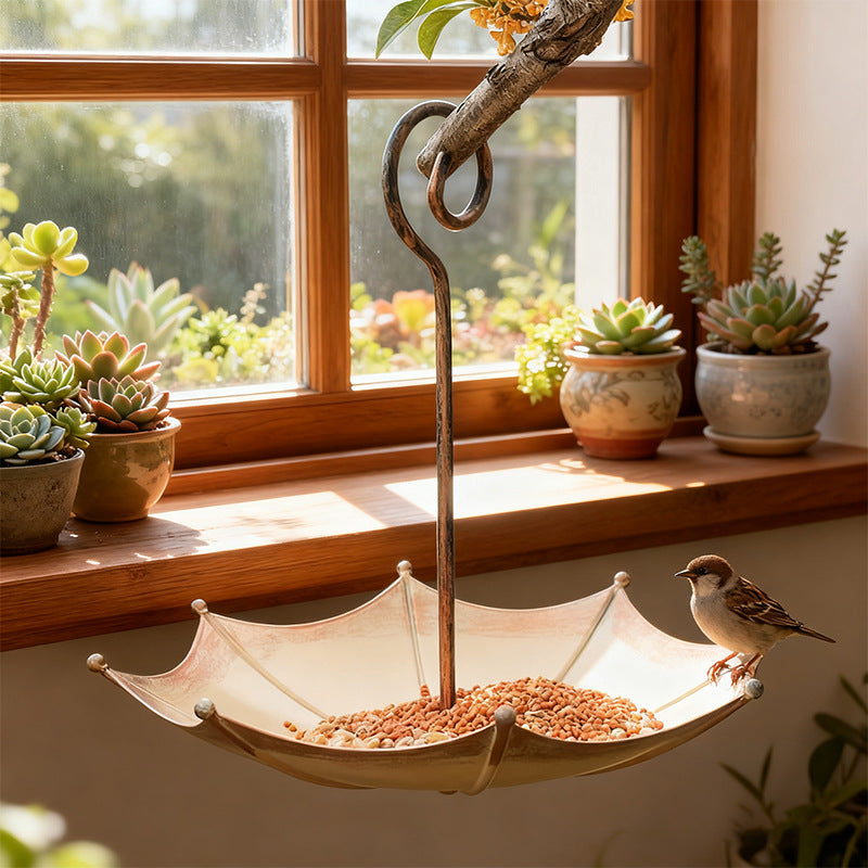 Mini Umbrella Bird Feeder — Whimsical Garden Charm