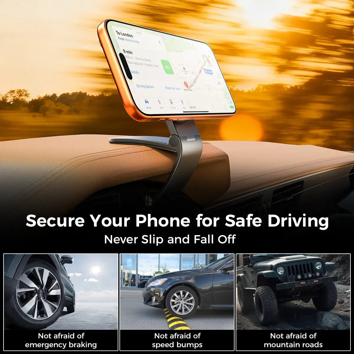 LAST DAY 49% OFFMagnetic Car Phone Mount Dashboard Clip Holder for Magnetic Smartphones