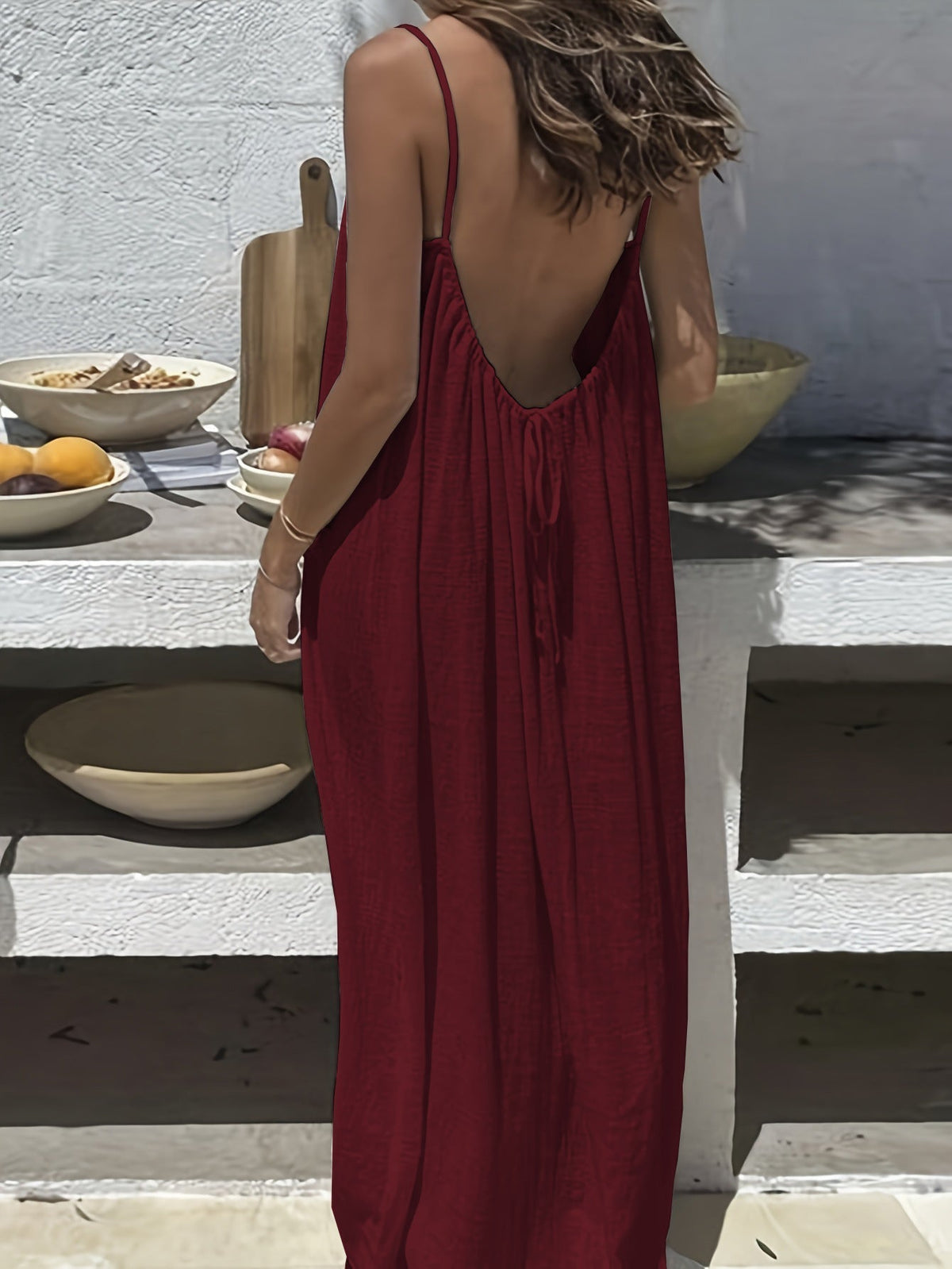 LAST DAY SAEL 40% OFF!!Women's Solid Color Cami Lounge Dress