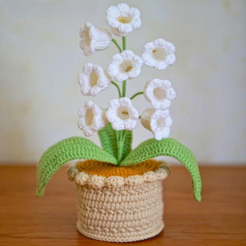 Romantic LED Crocheted Lily of the Valley – Glowing Knit Flower for Valentine’s Day