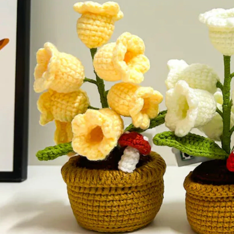 Romantic LED Crocheted Lily of the Valley – Glowing Knit Flower for Valentine’s Day