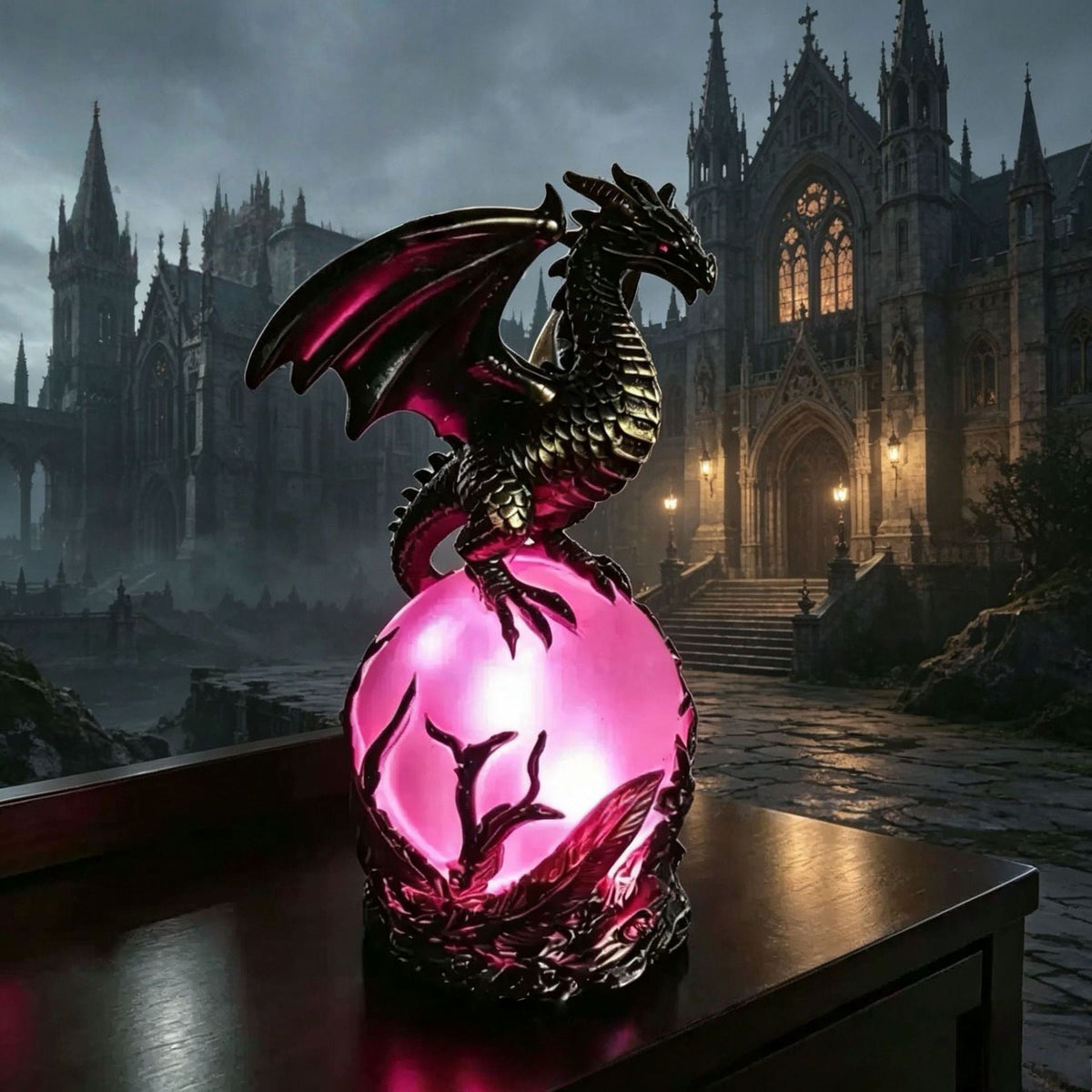 Free Shipping Gothic Dragon LED Crystal Ball Lamp — Dark Aesthetic Decor