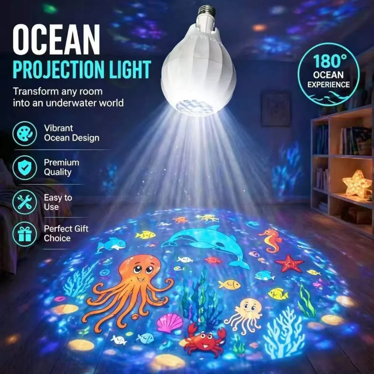 2026 New Arrivals 50% OFF Turn Any Room Into a Christmas Wonderland! 16-Pattern Rotating Projector Bulb