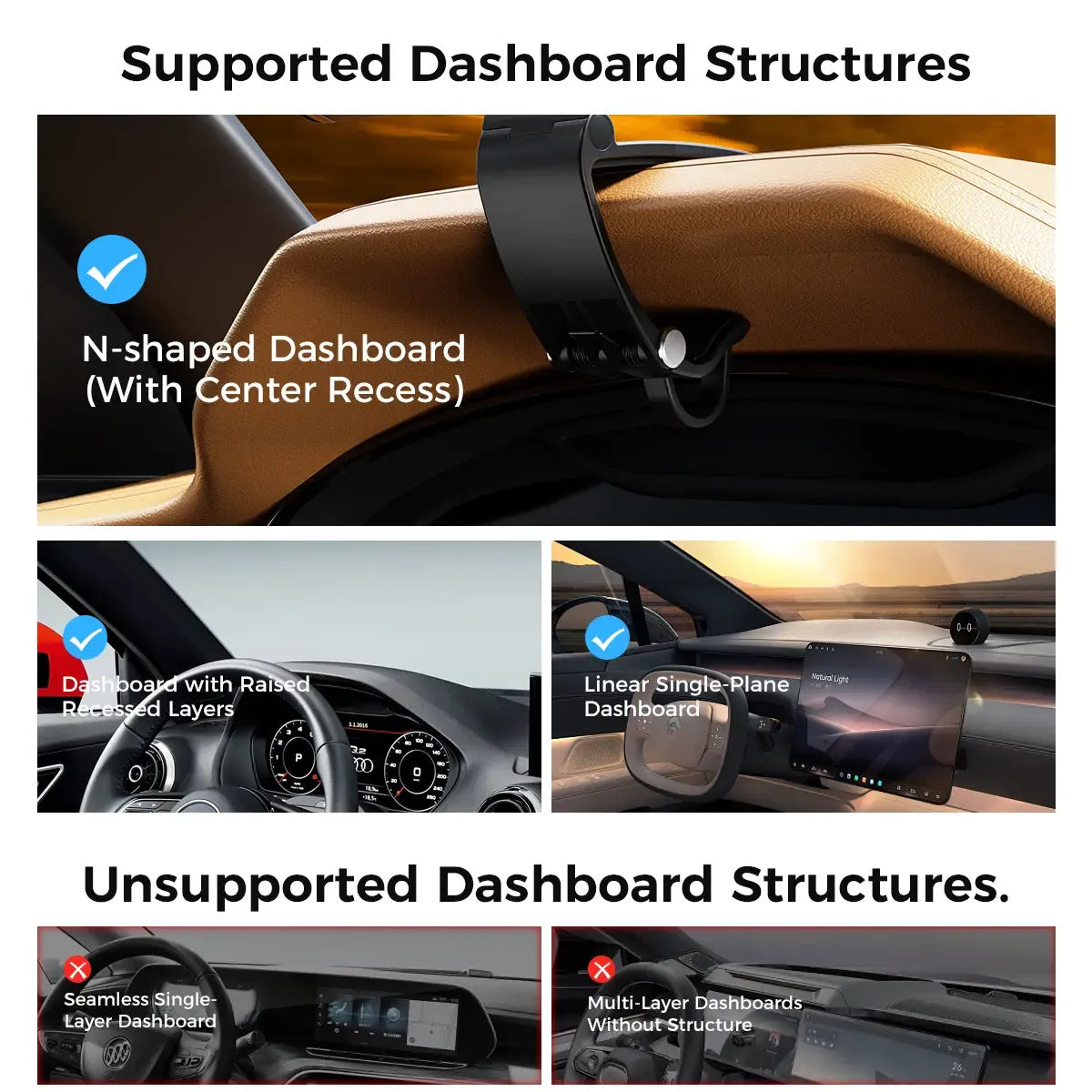 LAST DAY 49% OFFMagnetic Car Phone Mount Dashboard Clip Holder for Magnetic Smartphones