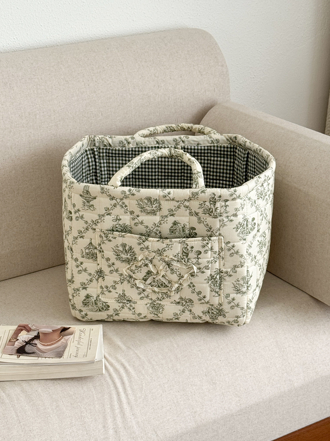 Boho Quilted Home Decor Tote