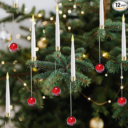 Hot SaleChristmas Tree Led Candles with Clear Crystal Ball Hook
