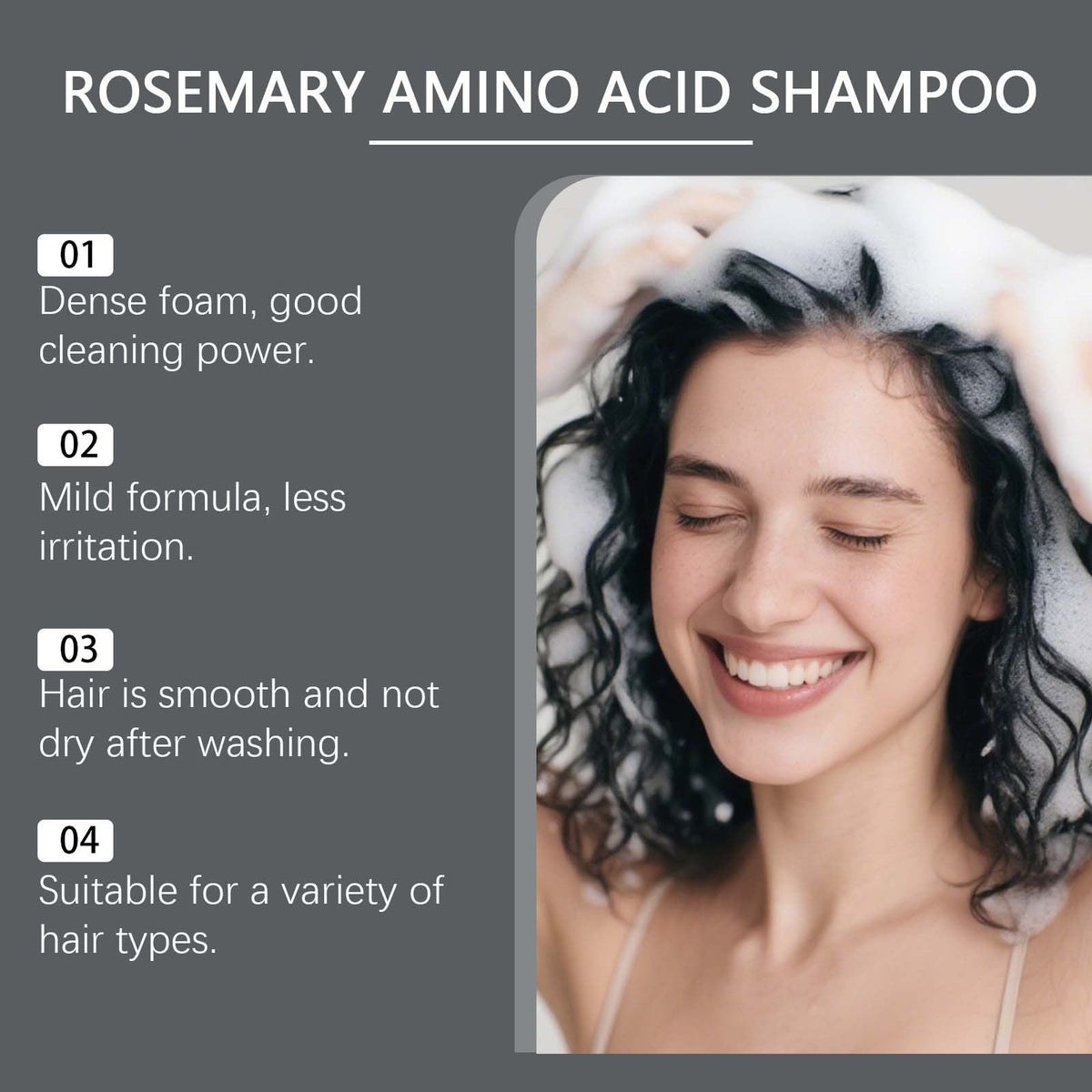 Last Day 50% OFF The Holy Grail of Hair Care: Rosemary Foam Shampoo