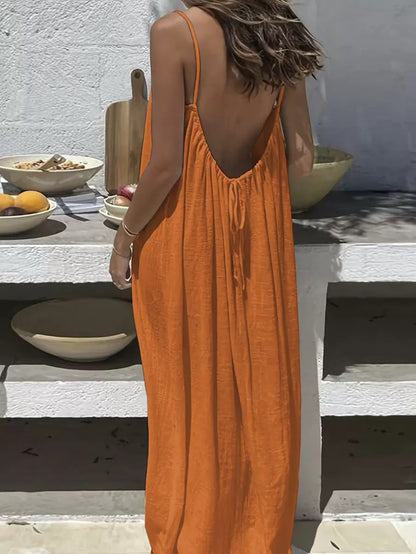 LAST DAY SAEL 40% OFF!!Women's Solid Color Cami Lounge Dress