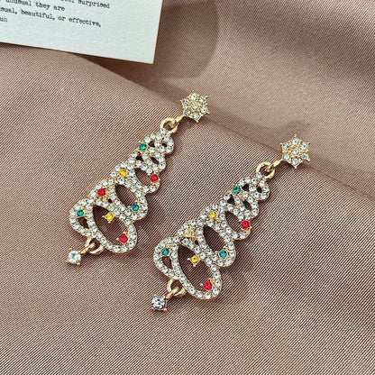 Christmas Tree Drop Earrings — Sparkling & Stylish Holiday Jewelry