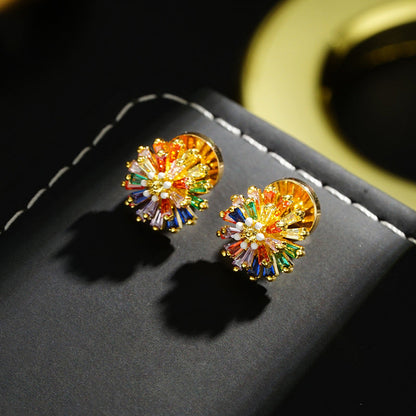 Luxury Firework Earrings and Necklace Timeless Sparkle, Everyday Glamour