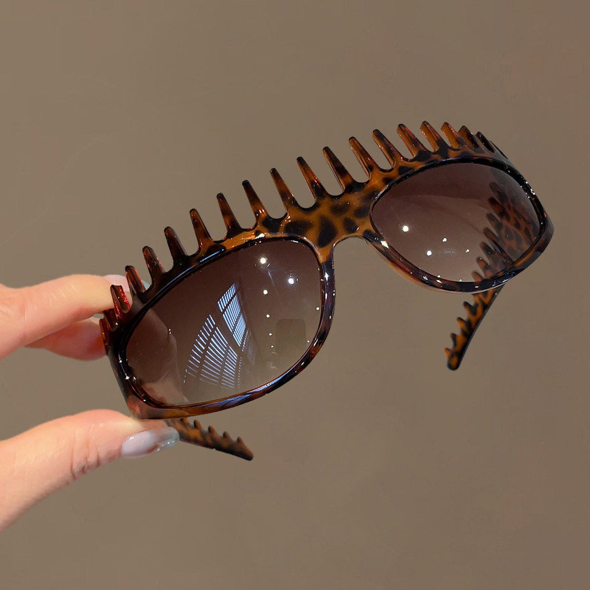 2-In-1 Sunglasses Hair Accessory – Chic Acetate Leopard Print Headband